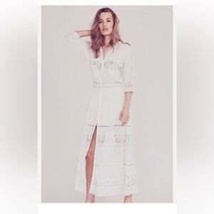 LoveShackFancy White Lace Maxi Dress